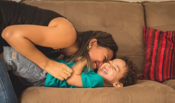 tickling children