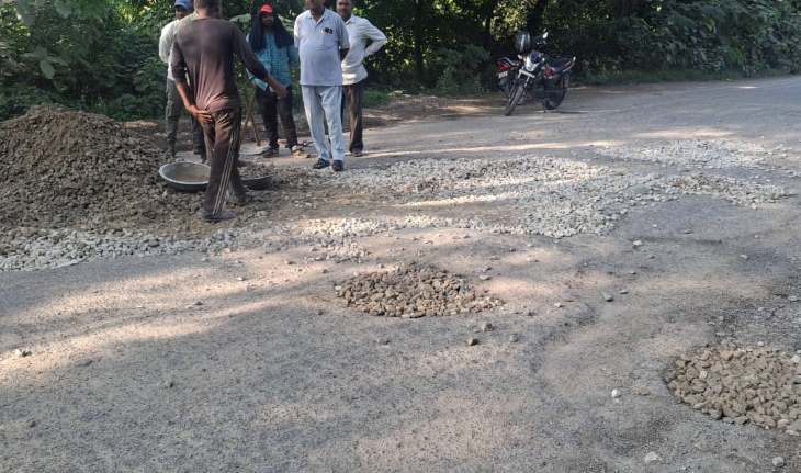 मुरादाबाद में लोक निर्माण विभाग की खानापूर्ति,