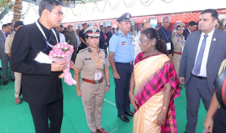 राष्ट्रपति श्रीमती द्रौपदी मुर्मु का मथुरा आगमन