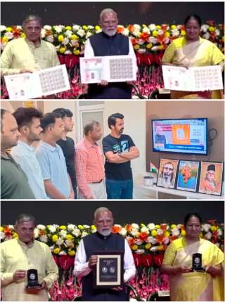 आरएसएस के शताब्दी वर्ष पर पी एम ने डाक टिकट व सिक्का जारी किया