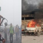 घने कोहरे में 7 बसें और 3 कारें टकराईं, 6 लोगों की जिंदा जलकर मौत, 80 से अधिक घायल