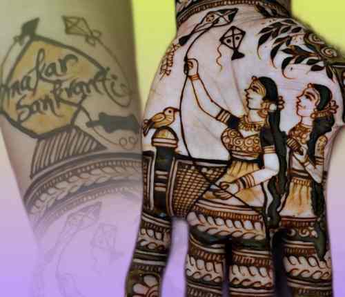 makar sankranti mehndi designs