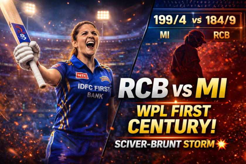 First century in WPL 2026! Nat Sciver-Brunt's historic knock helps MI beat RCB