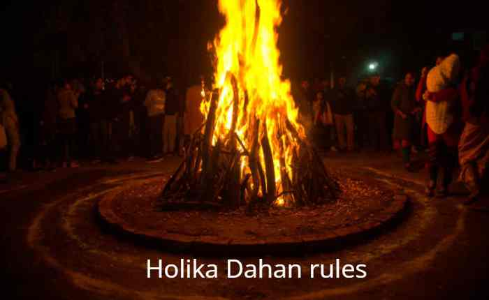 Holika Dahan rules