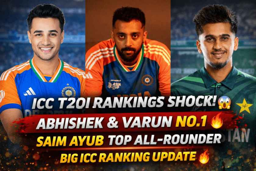 ICC T20I Rankings 2026: Abhishek-Varun No. 1, Saim Ayub tops all-rounder