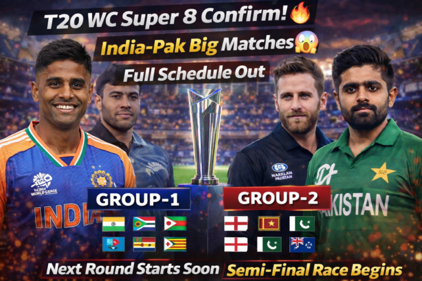 T20 World Cup 2026: Super-8 teams decided, know the full schedule and group details