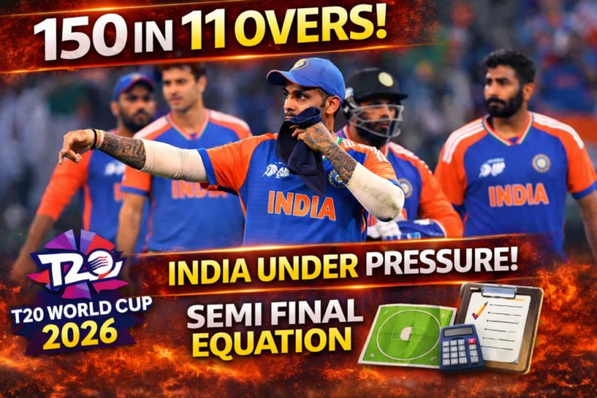 150 runs in 11 overs! Team India faces a tough NRR equation for the semi-final.