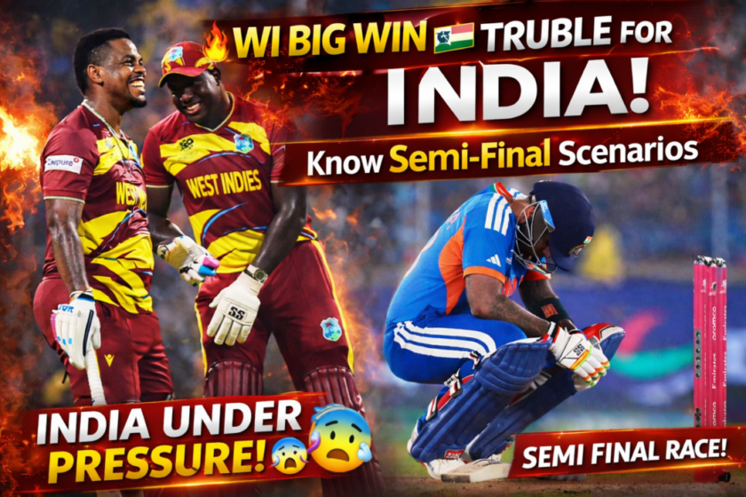 India in trouble after West Indies' resounding win, know the complete equation for the Semi-Final