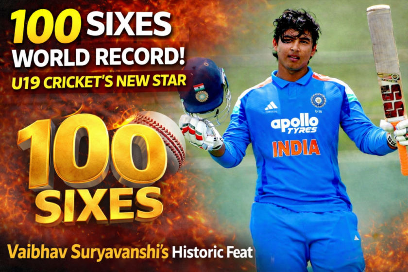 Youth ODI Record: Vaibhav Suryavanshi created history by hitting 100 sixes.