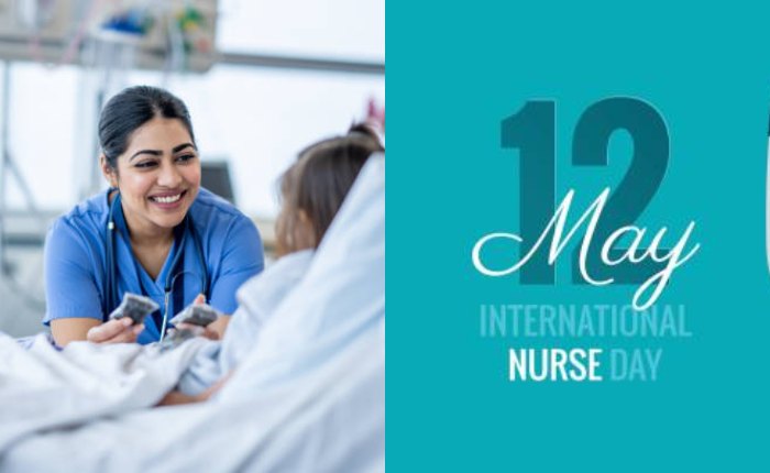 नर्स अस्पताल में मरीज की देखभाल करते हुए International Nurses Day 2026 के अवसर पर सेवा और समर्पण का प्रतीक